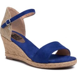 Espadryle XTI - 34258 Navy. Niebieskie espadryle damskie Xti, bez wzorów, ze skóry ekologicznej, bez obcasa, na obcasie. W wyprzedaży za 179,00 zł.
