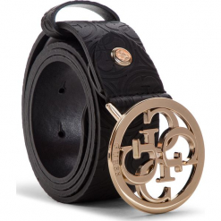 Pasek Damski GUESS - BW7136 VIN35 BLACK. Czarne paski damskie Guess, z aplikacjami, ze skóry ekologicznej. Za 229,00 zł.
