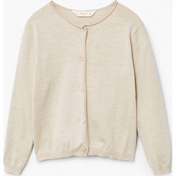 Mango Kids - Kardigan dziecięcy Nina 110-164 cm. Szare swetry dziewczęce marki Mango Kids, z bawełny. Za 69,90 zł.