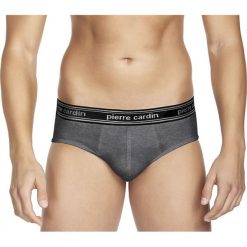 Slipy w kolorze szarym. Szare slipy męskie Pierre Cardin, xl, z nadrukiem, z bawełny. W wyprzedaży za 37,95 zł.