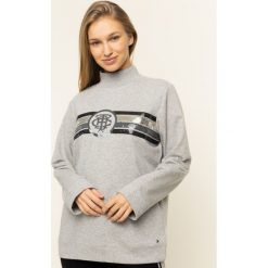 Bluza TOMMY HILFIGER Pam Mock WW0WW26714. Szare bluzy damskie TOMMY HILFIGER, l, bez wzorów, z bawełny, bez rękawów, bez kaptura. W wyprzedaży za 389,00 zł.