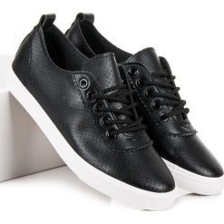 Trampki damskie slip on: Wiązane ażurowe trampki FAITH