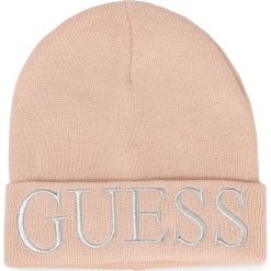 Czapka GUESS - Not Coordina Ted Hats AW7871 WOL01 ROS. Różowe czapki damskie Guess, na zimę, z aplikacjami, z materiału. W wyprzedaży za 99,00 zł.