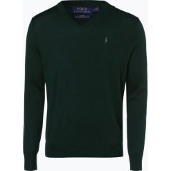 Polo Ralph Lauren - Męski sweter z wełny merino – Slim Fit, zielony. Zielone swetry klasyczne męskie Polo Ralph Lauren, l, z dzianiny, polo. Za 659,95 zł.
