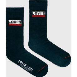 Levi's - Skarpety (2-Pack). Niebieskie skarpetki męskie Levi's®, bez wzorów, z elastanu. Za 39,90 zł.