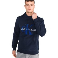 Calvin Klein Bluza Niebieski. Niebieskie bluzy męskie Calvin Klein, xxl, z haftami, z bawełny, bez kołnierzyka, bez rękawów, bez kaptura. Za 516,95 zł.