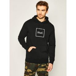 Bluza HUF Box Logo PF00098. Czarne bluzy męskie HUF, s, bez wzorów, z bawełny, bez kołnierzyka, bez rękawów, bez kaptura. Za 339,00 zł.