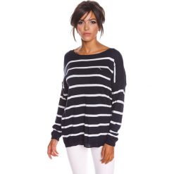 Sweter "Jena" w kolorze granatowym. Niebieskie bez kategorii marki 100% Maille, s, z dekoltem w łódkę. W wyprzedaży za 108,95 zł.