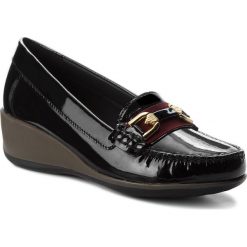 Półbuty GEOX - A Arethea A D841SA 00066 C0241 Black/Bordeaux. Czarne półbuty damskie na koturnie marki Geox, z materiału. W wyprzedaży za 359,00 zł.