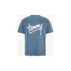 T-shirty z krótkim rękawem Tommy Jeans DM0DM06478 HANDWRITING. Czarne t-shirty męskie Tommy Jeans, s, bez wzorów, z jeansu, bez kołnierzyka, krótkie. Za 131,30 zł.