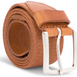 Pasek Męski WRANGLER - Canvas Belt W0B338994 85 Rust. Pomarańczowe paski męskie Wrangler, w paski, ze skóry. W wyprzedaży za 119,00 zł.
