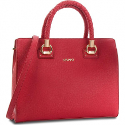 Torebka LIU JO - L Satchel Manhattan N68099 E0087 Red 91656. Czerwone torebki klasyczne damskie Liu Jo, ze skóry ekologicznej, zdobione. Za 689,00 zł.