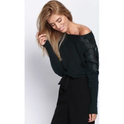 Ciemnozielony Sweter Always Love You. Szare bez kategorii Born2be, s, z koronki. Za 89,99 zł.