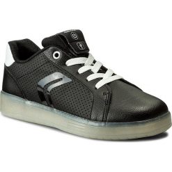 Sneakersy GEOX - J Kommodor B. B J745PB 0BCBU C0504 D Black/White. Czarne trampki chłopięce Geox, bez wzorów, ze skóry ekologicznej, na sznurówki. W wyprzedaży za 179,00 zł.