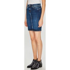 Pepe Jeans - Spódnica Taylor. Niebieskie spódniczki damskie Pepe Jeans, s, bez wzorów, z elastanu, z podwyższonym stanem, midi, ołówkowe. W wyprzedaży za 239,90 zł.