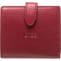 Skórzany portfel "Liv 127" w kolorze czerwonym - 9 x 10 x 1,5 cm. Czerwone portfele damskie marki BREE, z materiału. W wyprzedaży za 136,95 zł.