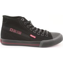 Trampki czarne Big Star 174084. Czerwone trampki męskie BIG STAR, bez wzorów, z bawełny, sportowe, bez zapięcia. W wyprzedaży za 139,00 zł.