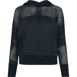 Bluzy damskie: Urban Classics Ladies Mesh Hoodie Bluza z kapturem damska czarny