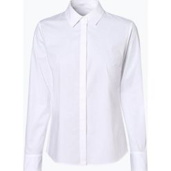 BOSS - Bluzka damska – Banew3, biały. Białe bluzki damskie Boss, bez wzorów, z bawełny, eleganckie, z klasycznym kołnierzykiem, bez rękawów. Za 499,95 zł.