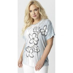 Jasnoniebieska Bluzka Asironei. Niebieskie koszule damskie Born2be, xl, bez wzorów, bez kołnierzyka, bez rękawów. W wyprzedaży za 39,99 zł.