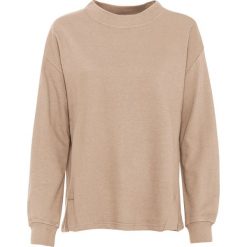 Bluza dresowa bonprix cielisty. Brązowe bluzy damskie bonprix, z dresówki, bez kaptura. Za 69,99 zł.