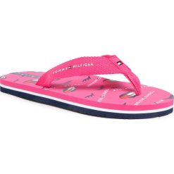 Japonki TOMMY HILFIGER - Lips Print Flip Flop T3A0-30666-0058 S Fuchsia 313. Różowe sandały dziewczęce TOMMY HILFIGER, ze skóry ekologicznej, bez zapięcia. Za 129,00 zł.