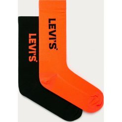 Levi's - Skarpetki (2-pack). Pomarańczowe skarpetki damskie Levi's®, z nadrukiem, z elastanu. Za 49,90 zł.