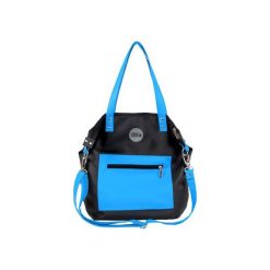 Torebki klasyczne damskie: TORBA NA RAMIĘ WATERPROOF TURKUSOWO CZARNA