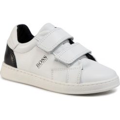Sneakersy BOSS - J29215 M White 10B. Białe półbuty dziewczęce Boss, na rzepy. Za 369,00 zł.