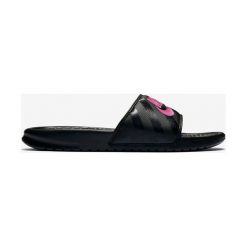 Nike Benassi Just Do It Kapcie Czarny. Czarne kapcie damskie Nike, z materiału. Za 119,95 zł.