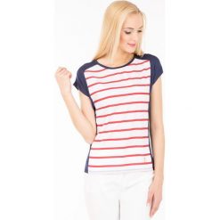 T-shirt w prążki i groszki. Szare t-shirty damskie Monnari, w grochy, z wiskozy. Za 47,60 zł.