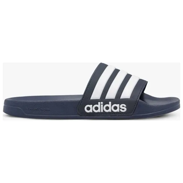 Adidas Adilette Shower buty męskie, granatowy, rozmiar 45 1/3. Niebieskie kapcie męskie Adidas. W wyprzedaży za 84,99 zł.