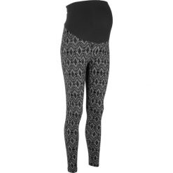 Legginsy ciążowe wzorzyste bonprix czarny w graficzny deseń. Czarne legginsy sportowe damskie marki bonprix. Za 69,99 zł.