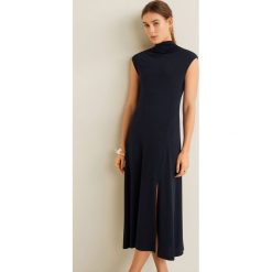 Mango - Sukienka Foxy. Niebieskie sukienki damskie Mango, na co dzień, s, bez wzorów, z elastanu, casualowe, bez kołnierzyka, bez rękawów, midi, proste. Za 139,90 zł.