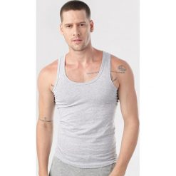 Szara Koszulka Heless. Szare podkoszulki męskie Born2be, xl, bez wzorów, bez kołnierzyka, bez rękawów. Za 39,99 zł.
