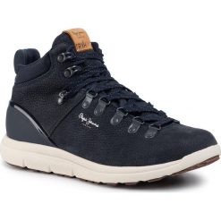 Sneakersy PEPE JEANS - Hike Leather PMS30562 Navy 595. Niebieskie sneakersy męskie Pepe Jeans, bez zapięcia. W wyprzedaży za 359,00 zł.