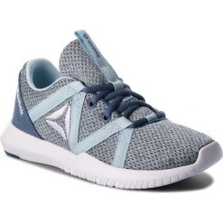 Buty Reebok - Reago Essential CN5188 Blue Slate/Drmy Blue/Wht. Niebieskie buty sportowe damskie marki Reebok, bez wzorów, z tworzywa sztucznego, sportowe, na fitness i siłownię. W wyprzedaży za 169,00 zł.
