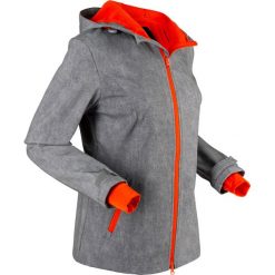 Kurtka funkcyjna softshell bonprix dymny szary - czerwona pomarańcza melanż. Szare kurtki damskie bonprix, bez wzorów, z softshellu. Za 124,99 zł.