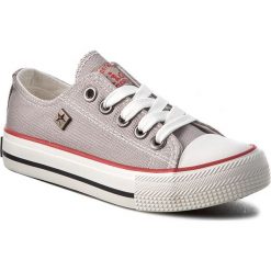 Trampki BIG STAR - W374006 Grey. Szare półbuty dziewczęce z gumy, na sznurówki. Za 79,00 zł.