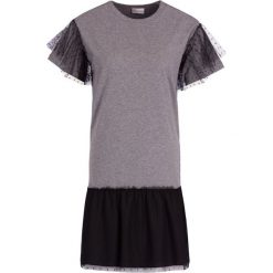 Sukienka codzienna Red Valentino SR0MJ03E. Szare sukienki damskie Red Valentino, na co dzień, m, bez wzorów, z bawełny, bez kołnierzyka, bez rękawów, proste. W wyprzedaży za 549,00 zł.
