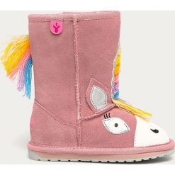 Emu Australia - Śniegowce dziecięce Magical Unicorn. Różowe śniegowce dziewczęce EMU Australia, z okrągłym noskiem, bez zapięcia. Za 349,90 zł.