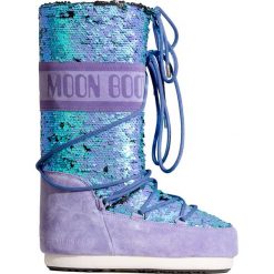 Śniegowce MOON BOOT CLASSIC DISCO. Czarne buty trekkingowe damskie na zimę, z zamszu. W wyprzedaży za 1056,00 zł.
