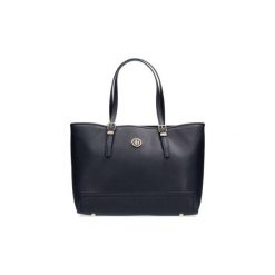 Torby shopper Tommy Hilfiger AW0AW04547 HONEY MED TOTE. Niebieskie torby damskie na zakupy TOMMY HILFIGER, bez wzorów, bez dodatków. Za 471,74 zł.