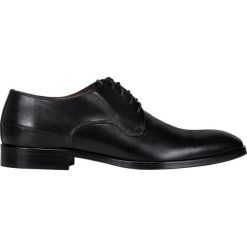 Półbuty BUCN000013. Czarne buty wizytowe męskie Giacomo Conti, do pracy, bez wzorów, ze skóry, eleganckie, bez zapięcia. Za 599,00 zł.
