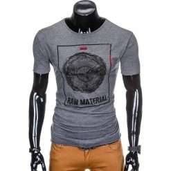 T-shirty męskie z nadrukiem: T-SHIRT MĘSKI Z NADRUKIEM S928 – GRAFITOWY