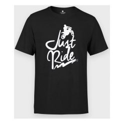 Koszulka męska Just Ride. Koszulki męskie MegaKoszulki, m, bez wzorów, z bawełny, z podwójnym kołnierzykiem, bez rękawów. Za 59,90 zł.