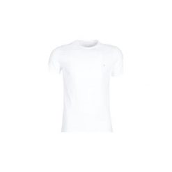 T-shirty z krótkim rękawem Guess CORE. Białe t-shirty męskie marki Guess, s, z aplikacjami, bez kołnierzyka, krótkie. Za 109,00 zł.
