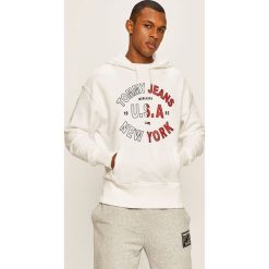 Tommy Jeans - Bluza. Niebieskie bluzy męskie Tommy Jeans, s, z aplikacjami, z elastanu, z kapturem, bez rękawów, z kapturem. W wyprzedaży za 269,90 zł.