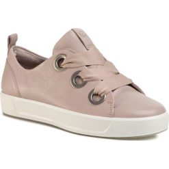 Sneakersy ECCO - Soft 8 W 47054301386 Grey Rose. Różowe półbuty damskie ecco, bez wzorów, ze skóry, bez obcasa, bez zapięcia. W wyprzedaży za 519,00 zł.