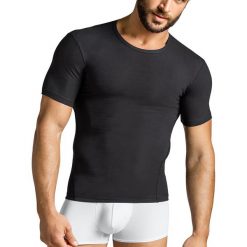 T-shirty męskie: T-shirt modelujący w kolorze czarnym